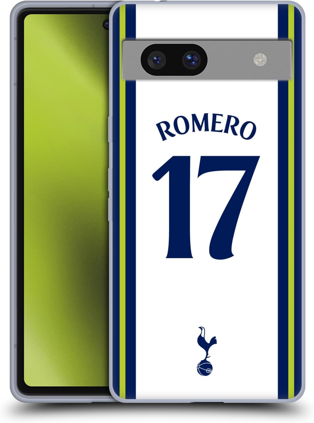 Head Case Designs Officially Licensed Tottenham Hotspur F.C. Cristian Romero 202223 Players Home Kit Soft Gel Case Compatible with Google Pixel 7a