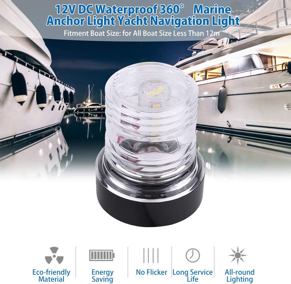 Lámpara LED de navegación para yates, luz de anclaje marina resistente, práctica IP65, impermeable, ultra brillante para barcos