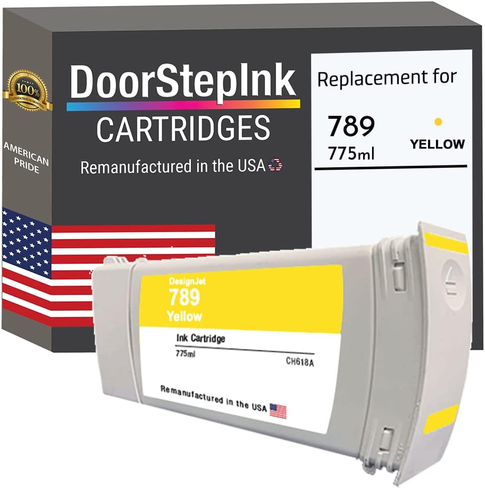 DoorStepInk Recambios de cartucho de tinta para HP 789 CH618A amarillo para impresoras DesignJet L25500 de 42 pulgadas de amplio formato DesignJet