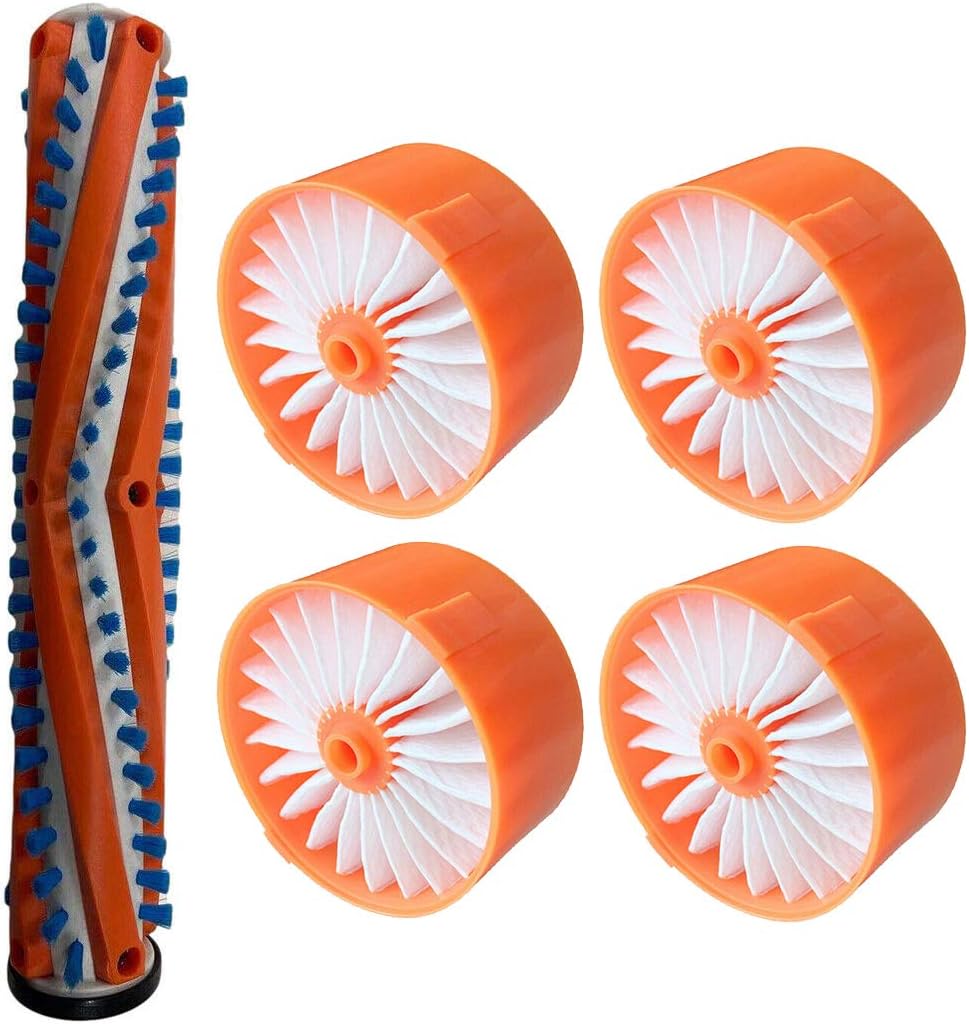 Paquete de 4 filtros y cepillo Mian para aspiradora inalámbrica Black+Decker POWERSERIES BSV2020G
