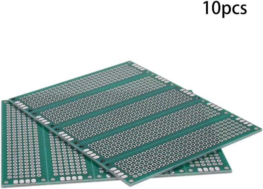 Heyiarbeit Placa PCB de doble cara de 0.8×3.1 in, estañada a través de agujeros, circuito impreso universal, placa proto para soldadura de