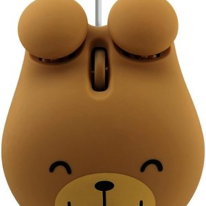 Ratones ópticos con cable USB con forma de oso animal lindo para computadora portátil PC portátil 1600DPI 3 botones con cable de 3.2 pies (marrón) Ratones ópticos con cable USB con forma de oso animal lindo para computadora portátil PC portátil 1600DPI 3 botones con cable de 3.2 pies (marrón)