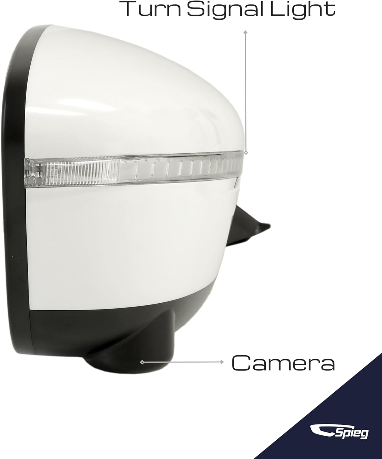 Spieg NI1321271 Reemplazo del espejo lateral del pasajero para Nissan Rogue 2014-2016 Luz de señal de giro de vidrio calefactable ajustable con
