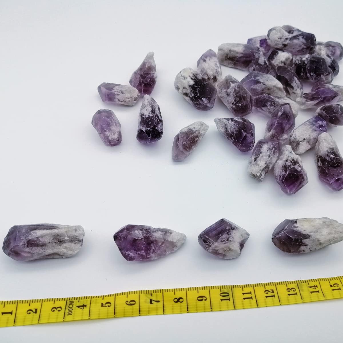 Bloque de piedras preciosas moradas naturales de cristal amatista, roca cruda pequeña irregular a granel, 30-36 piezas para sanación de cristales,