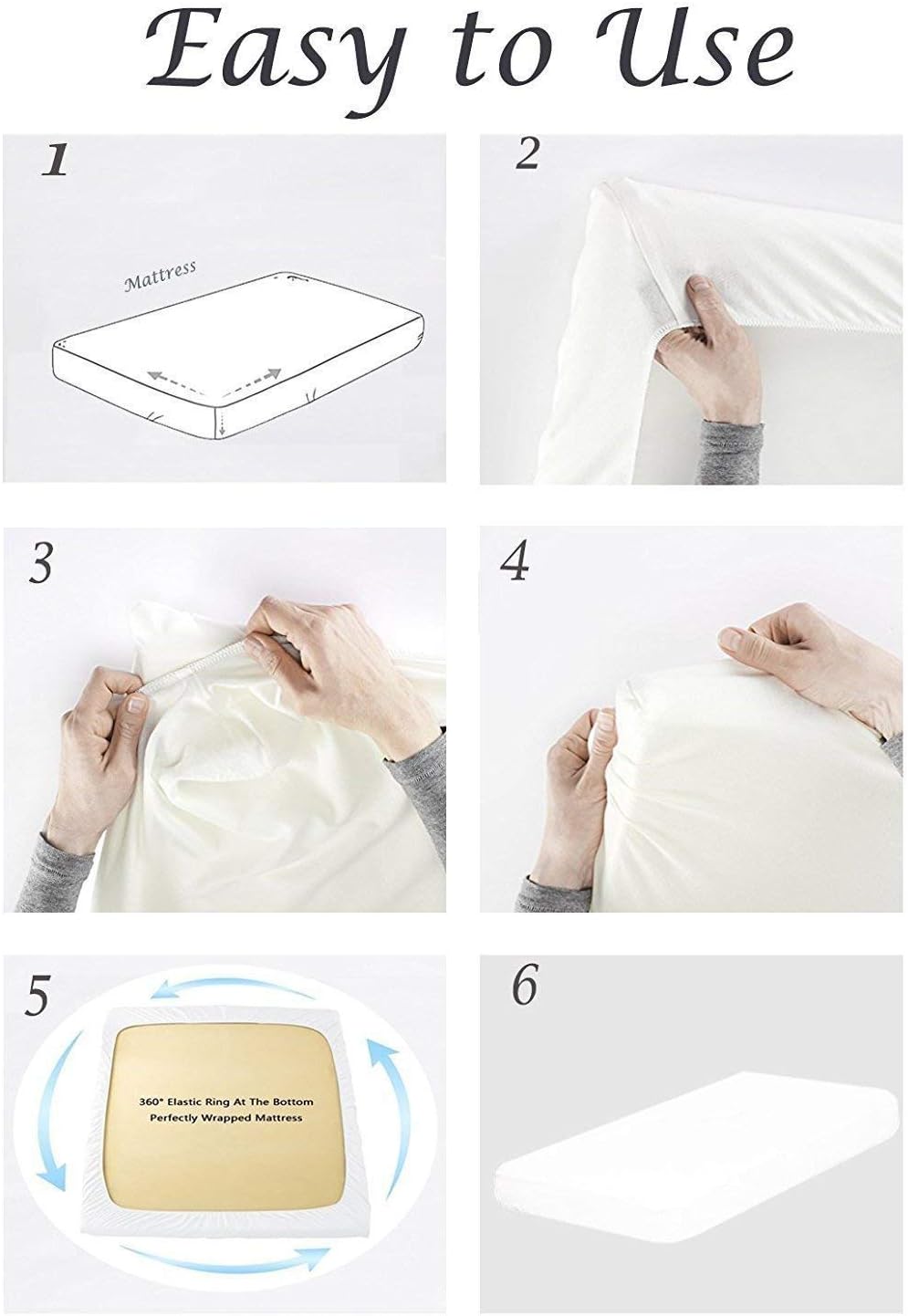 Paquete de 2 sábanas bajeras suaves y cómodas de tamaño individual XL, con bolsillo profundo de 15 pulgadas, 39 x 80 pulgadas, ideales para