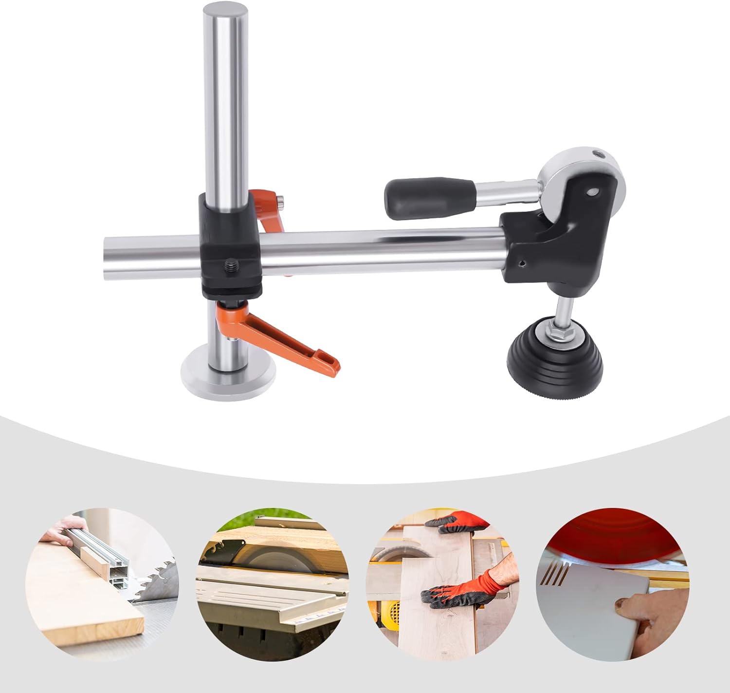 Prensador de sierra de mesa, prensa excéntrica de encimera Abrazadera manual de precisión deslizante panel de mesa vio herramientas de carpintería