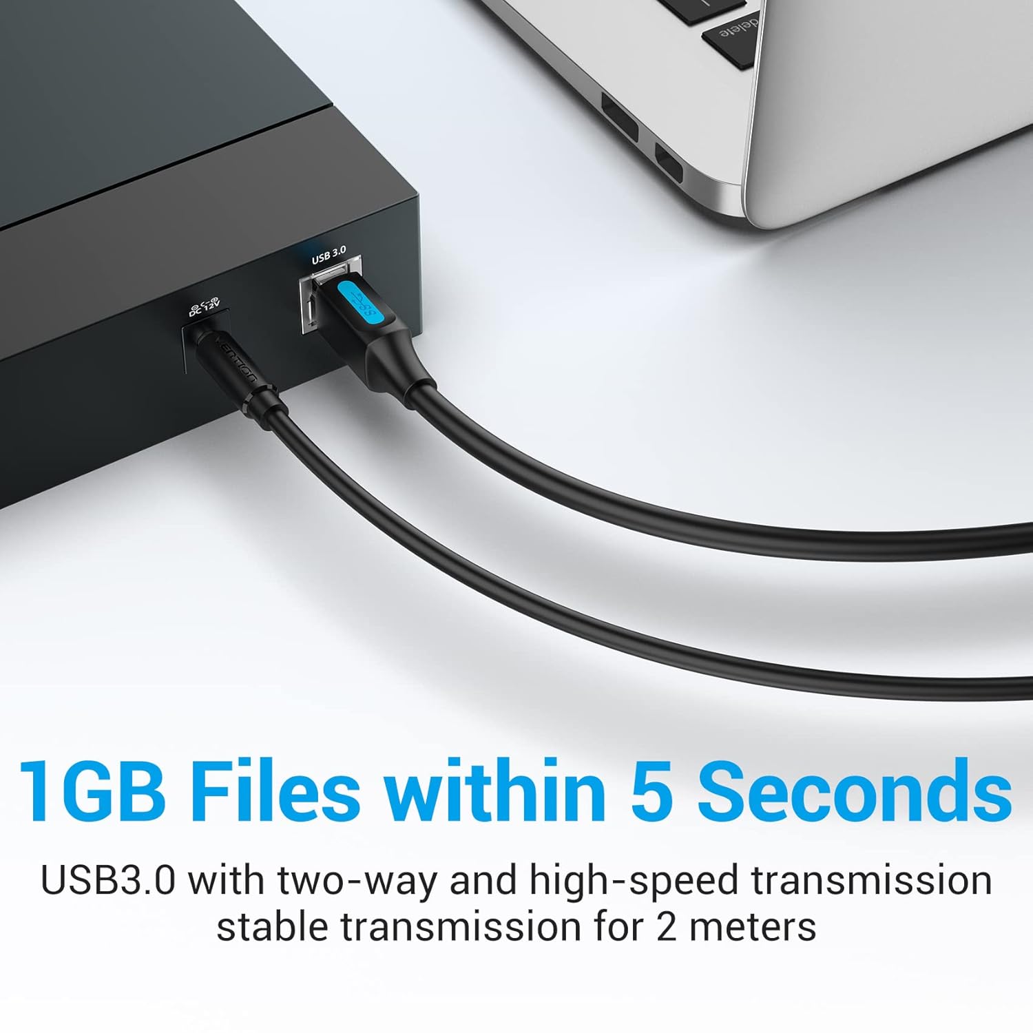 VENTION Cable de impresora USB 3.0 tipo A macho a B macho, cable de impresora USB compatible con HP Epson Dell, Canon, Lexmark, Xerox, Brother,