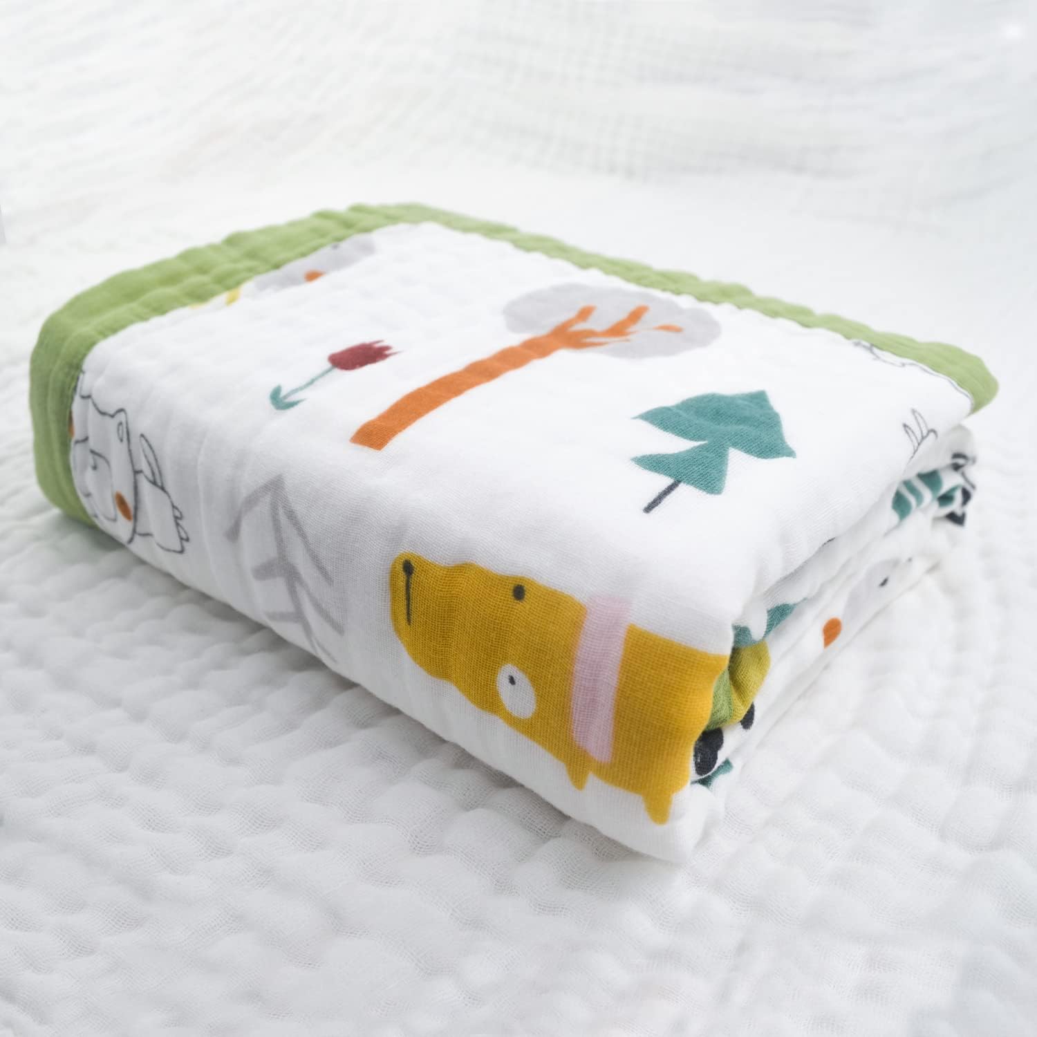 Toalla de baño suave y absorbente para bebé, manta de muselina para niño o niña, toalla de baño de muselina de 43 x 43 pulgadas (dinosaurio)
