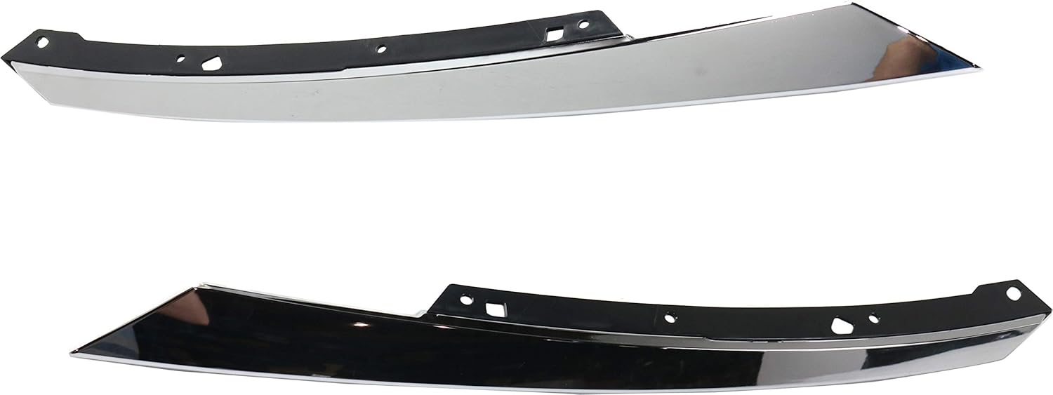Evan-Fischer – Extensión de rejilla compatible con Honda Civic Chrome CoupeSedan 2016-2018 para el lado del conductor y del pasajero