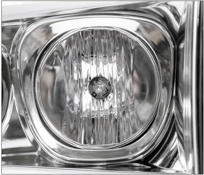 ZMAUTOPARTS Faros delanteros de proyector LED cromados con DRL blanco de 6.25 pulgadas, compatible con Ford F250 F350 F450 Super Duty 1999-2004