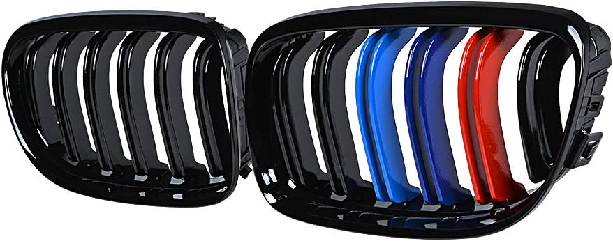 Astra Depot Rejilla de riñón de doble línea de color negro brillante compatible con BMW E90 E91 323i 325i 328i 330i 330i 335i 4DR 2009-2011