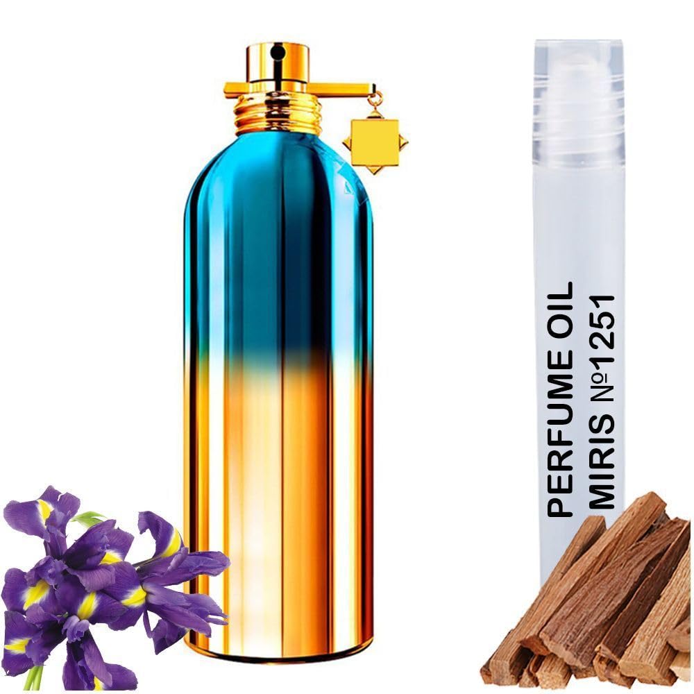 MIRIS Aceite de perfume No.1251  Impresión de Intense So Iris  Unisex para mujeres y hombres Roll-On sin alcohol  0.34 onzas líquidas  0.3 fl oz