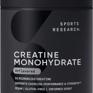Sports Research Monohidrato de creatina – Gana músculo magro, mejora el rendimiento y la fuerza y apoya la recuperación del entrenamiento – 0.18 oz Sports Research Monohidrato de creatina – Gana músculo magro, mejora el rendimiento y la fuerza y apoya la recuperación del entrenamiento – 0.18 oz