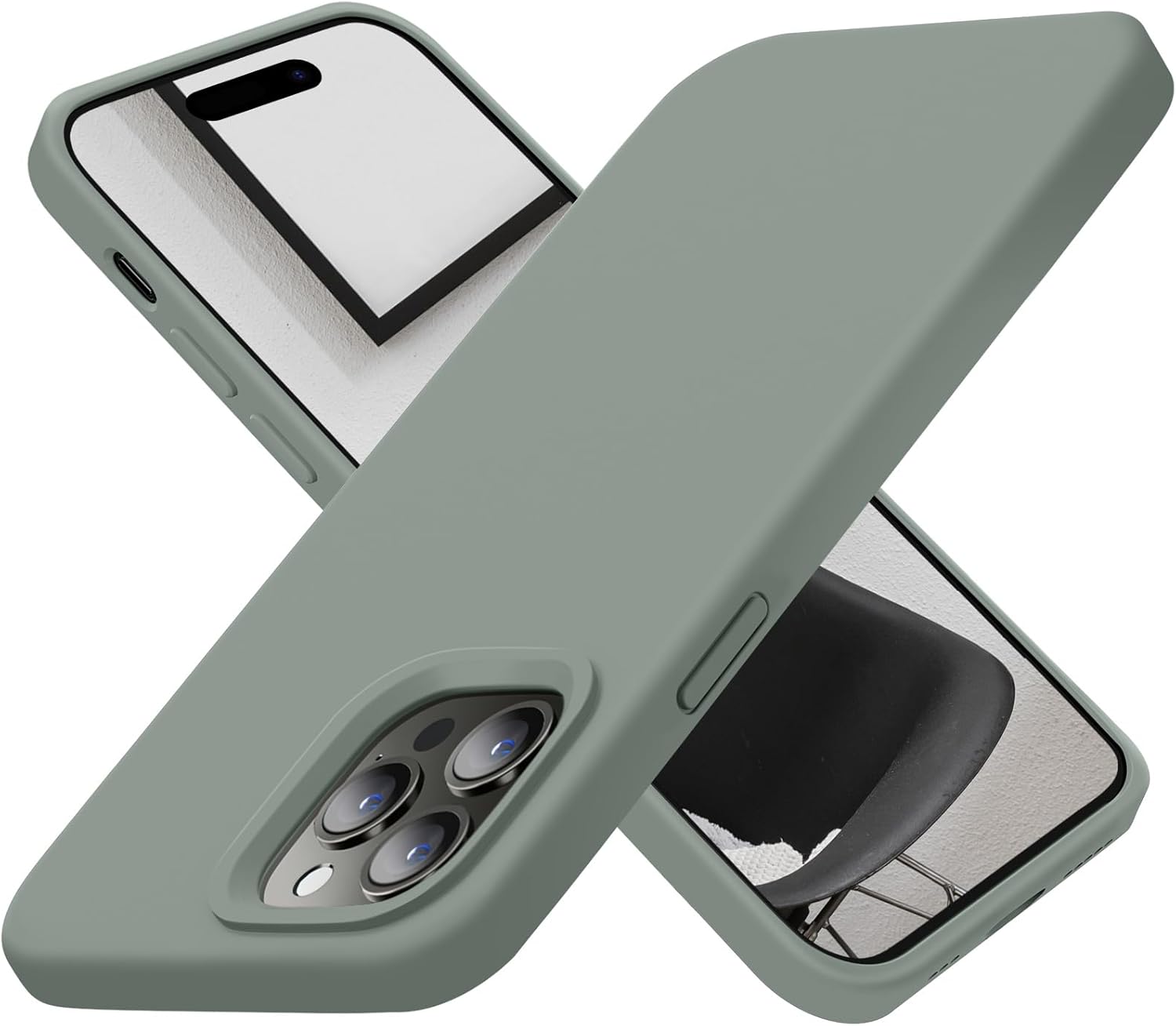 Cordking Funda para iPhone 14 Pro Max, silicona líquida de alta calidad a prueba de golpes para iPhone 14 ProMax con forro de microfibra suave