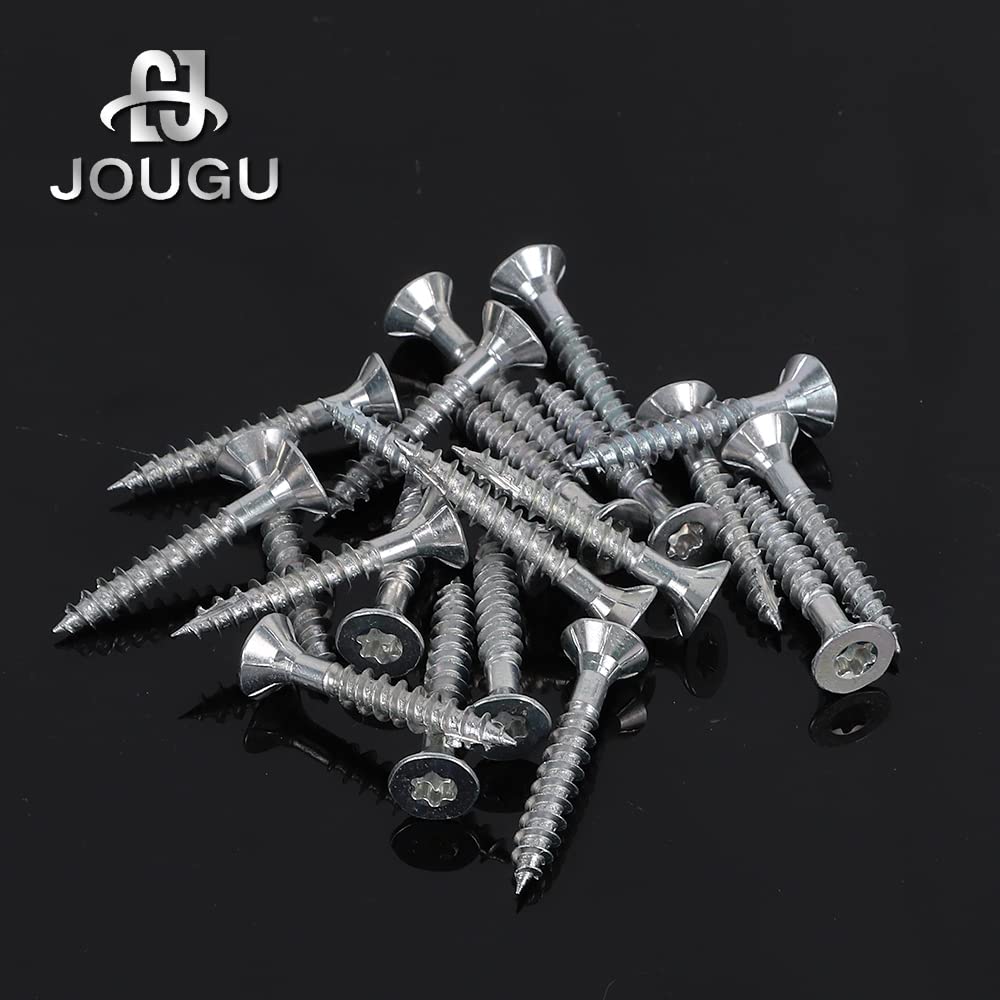 Tornillos para madera #10 × Tornillos Torx Star Drive de 2-14 pulgadas, cabeza plana, M5 × 60 avellanados T25, corte de rosca autorroscante, acero