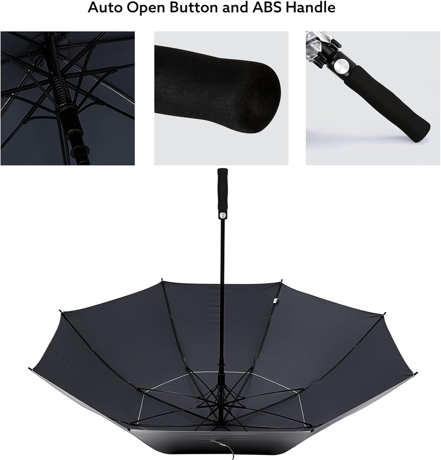 G4Free Paraguas de golf con protección UV de 47546268 pulgadas, con apertura automática, doble toldo con ventilación de gran tamaño, extra grande,