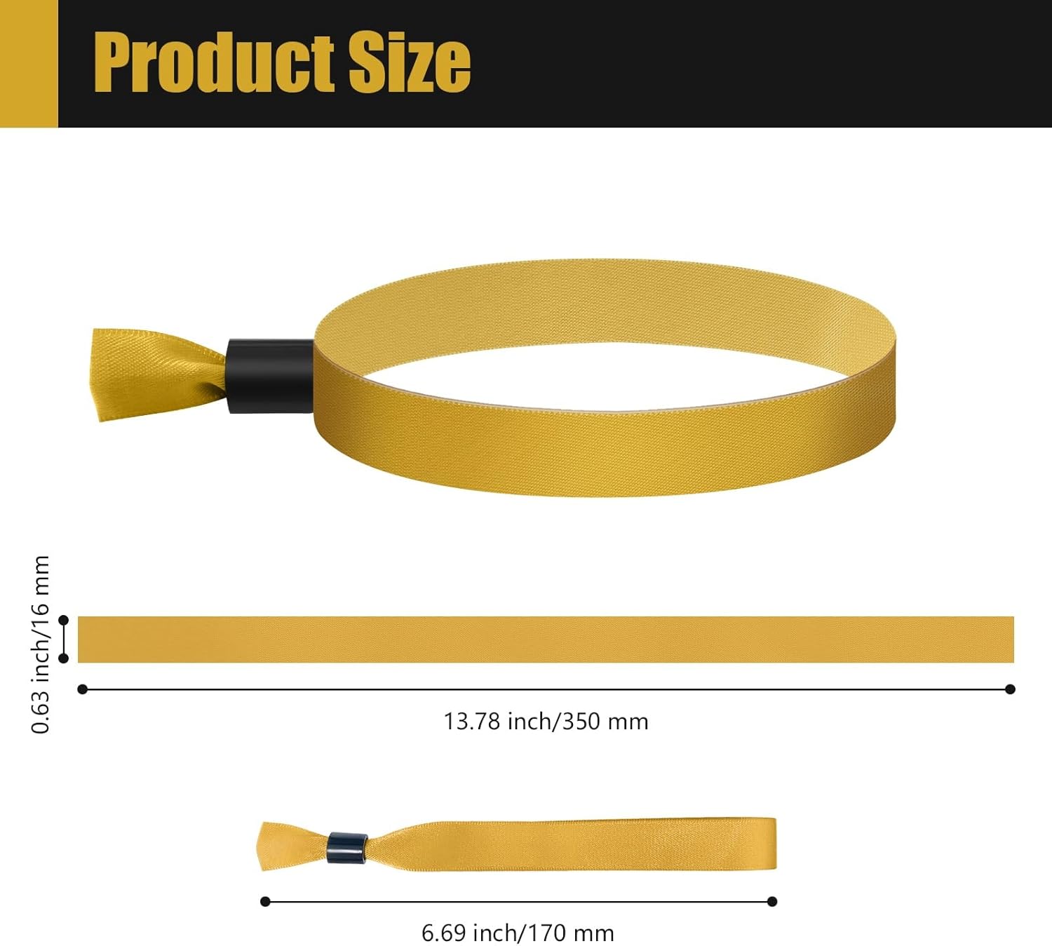 100 pulseras de tela para eventos, pulseras desechables para eventos, pulseras de colores para eventos, para conciertos ligeros, correa de muñeca de