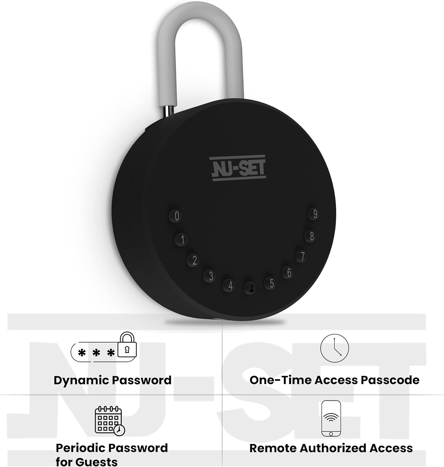 NU-SET Smart Lock Box – Programa tu caja de seguridad cuando estés a kilómetros de distancia. Guarda llaves, tarjetas y llaveros. Ideal para el