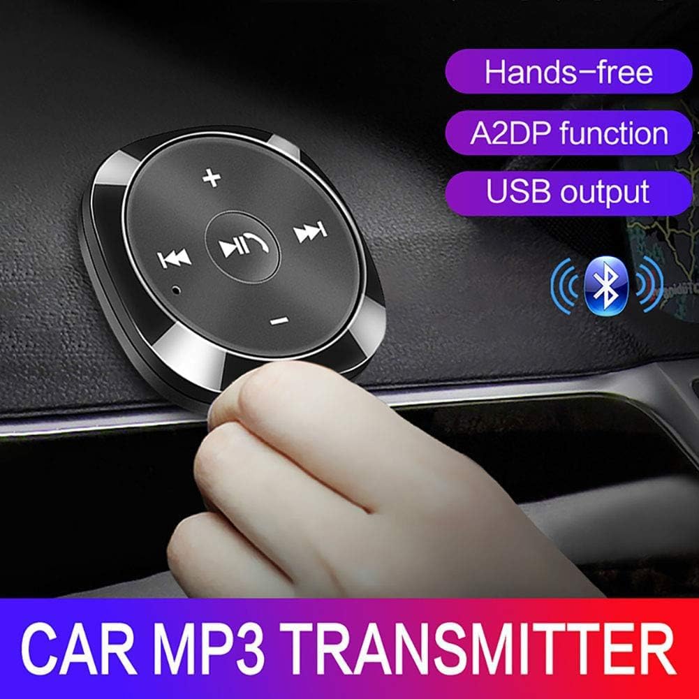 Transmisor FM Bluetooth para coche, inalámbrico Bluetooth 2.1 Kit de coche Receptor de llamadas manos libres 0.138 in AUX Audio Music Adapter