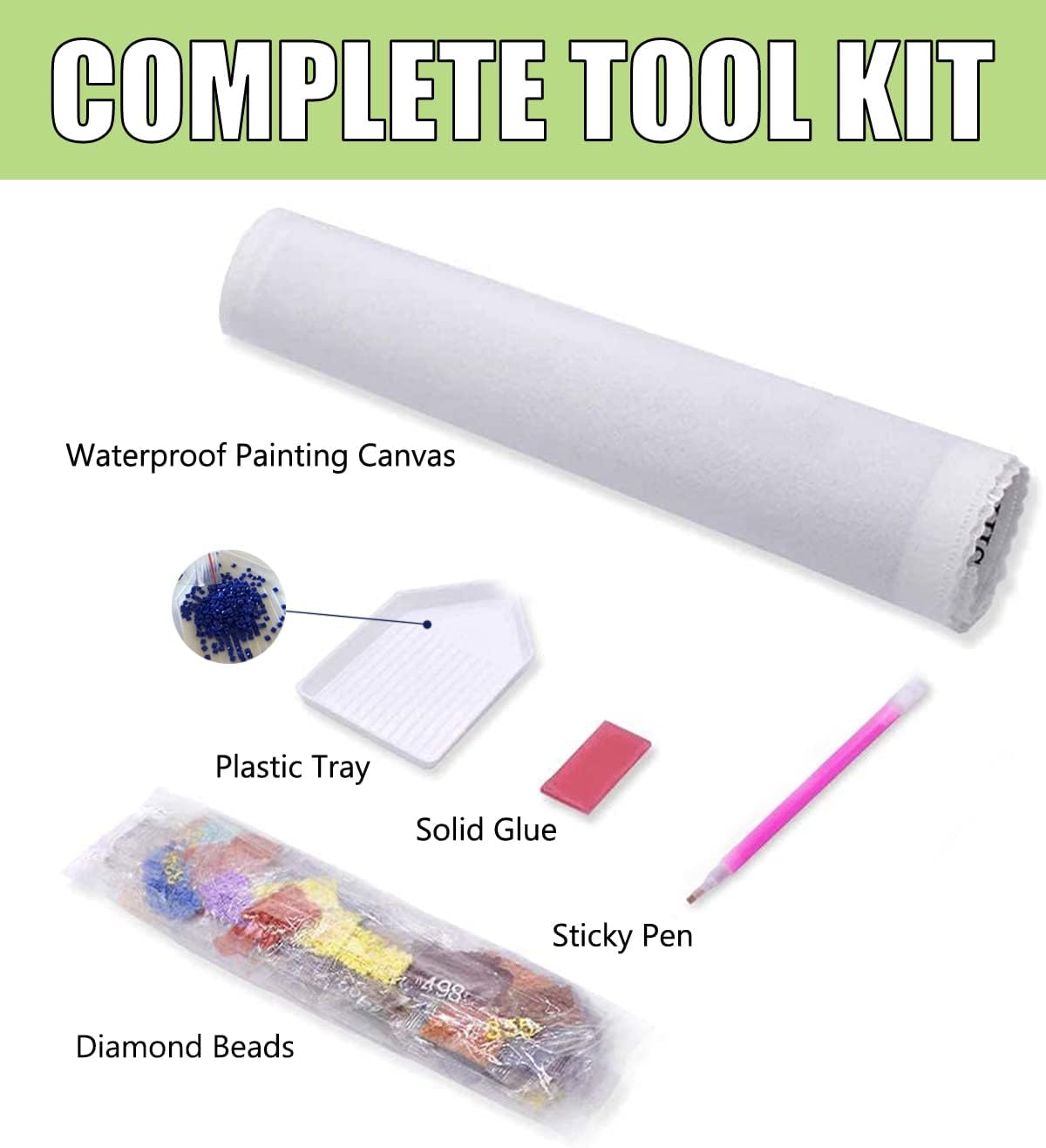 STOJAN Kit de pintura de diamante de libélula en diente de león, pintura de diamante para principiantes, pintura digital de diamante redondo 5D,