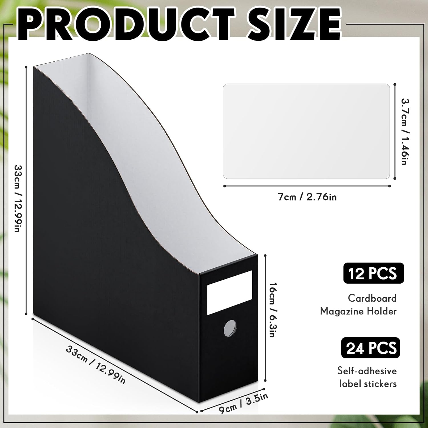 Thenshop 12 piezas de cartón para revistas, organizador de almacenamiento de papel de 12 x 12 pulgadas, caja de archivos de documentos para