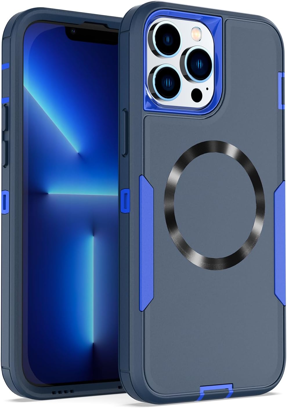 Funda magnética diseñada para iPhone 12 Pro Max, protección contra caídas resistente, compatible con MagSafe, a prueba de polvo, no se decolora, no