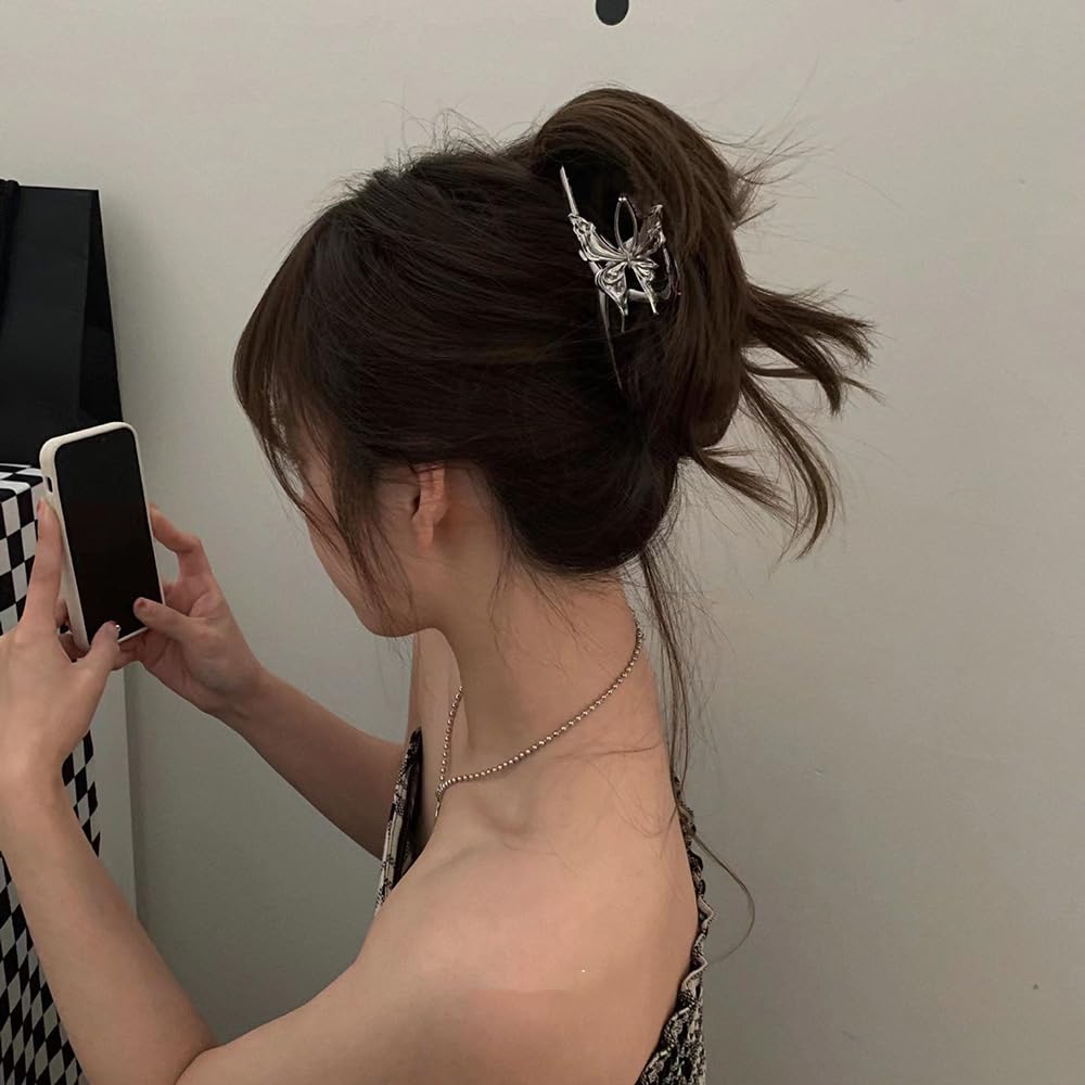 Pinzas para el cabello de mariposa, pinzas grandes para el cabello, pinzas de sujeción fuerte para cabello fino o grueso, pinzas de agarre para el