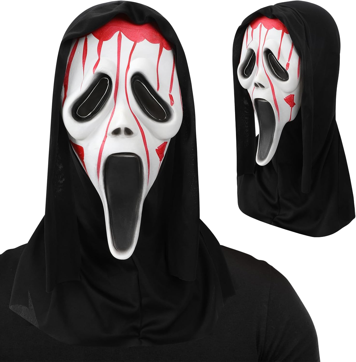 Máscaras de terror de Halloween, máscaras de terror, disfraces de terror, juegos de rol de terror de Halloween, divertidas máscaras de látex de