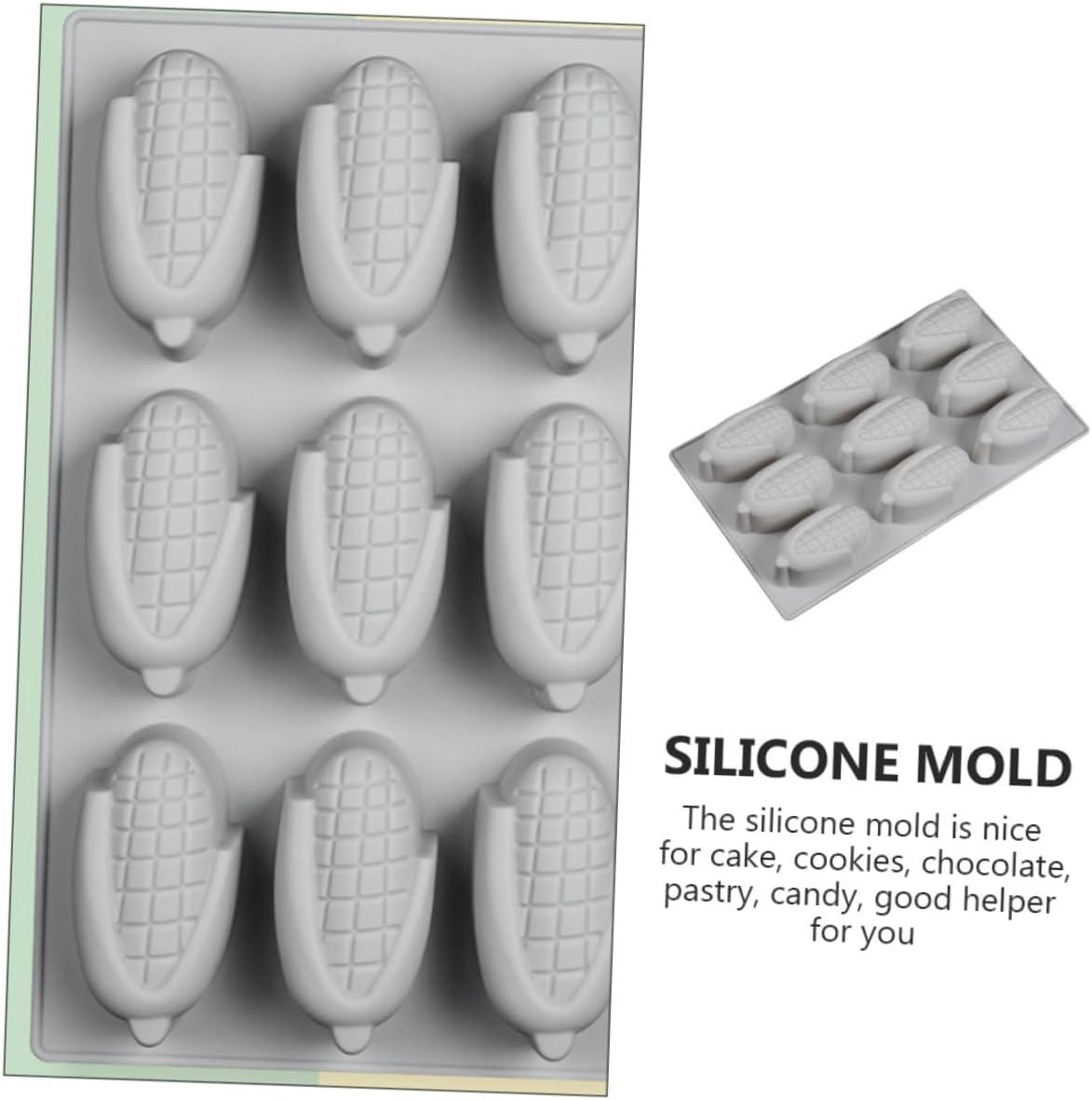 Silicone Cake Pan Candy bread pan corn Soap candy corn candy molds chocolate candies molde de para resina cute non-stick mold food grade Bread
