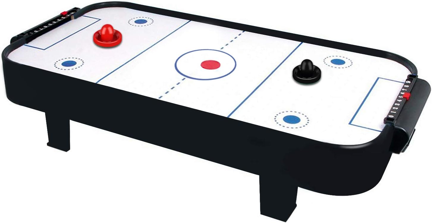 Empujadores de hockey de aire y discos de hockey de aire rojo, asas de portería, accesorios de repuesto para mesas de juego (4 Striker, paquete de 4