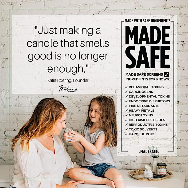Fontana Candle Company – Vela sin perfume de cera de abejas y aceite de coco de 9 onzas, mecha de madera, no tóxica, largo tiempo de combustión,