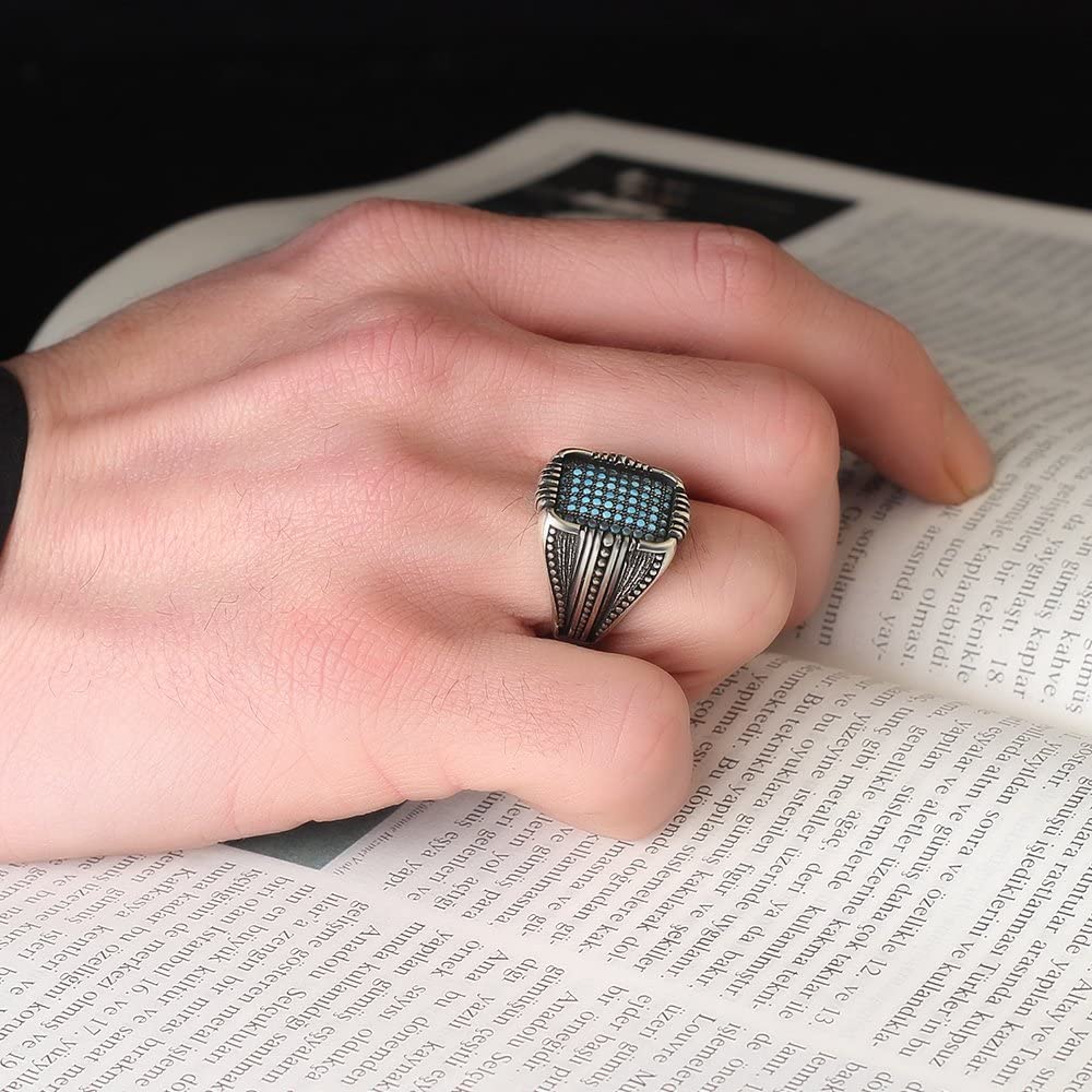 Silver 925k Ring, Handmade Ring, Natural Turquoise Stone,Jewelry Gift For Mens and Womens