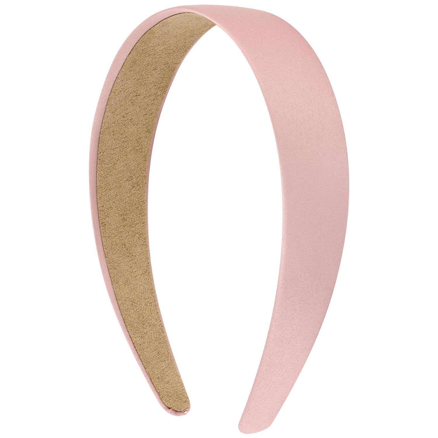 VELSCRUN Diademas para mujeres y niñas, diadema rosa satinada de 1.3 pulgadas, bandas anchas para el cabello de mujer, bandas de pelo de moda,