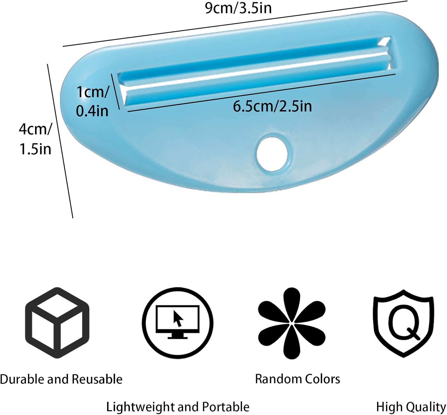 8 unidades de dispensador de tubo de pasta de dientes, soporte de exprimidor de tubos de plástico, clips de pasta de dientes para ahorrar pasta de