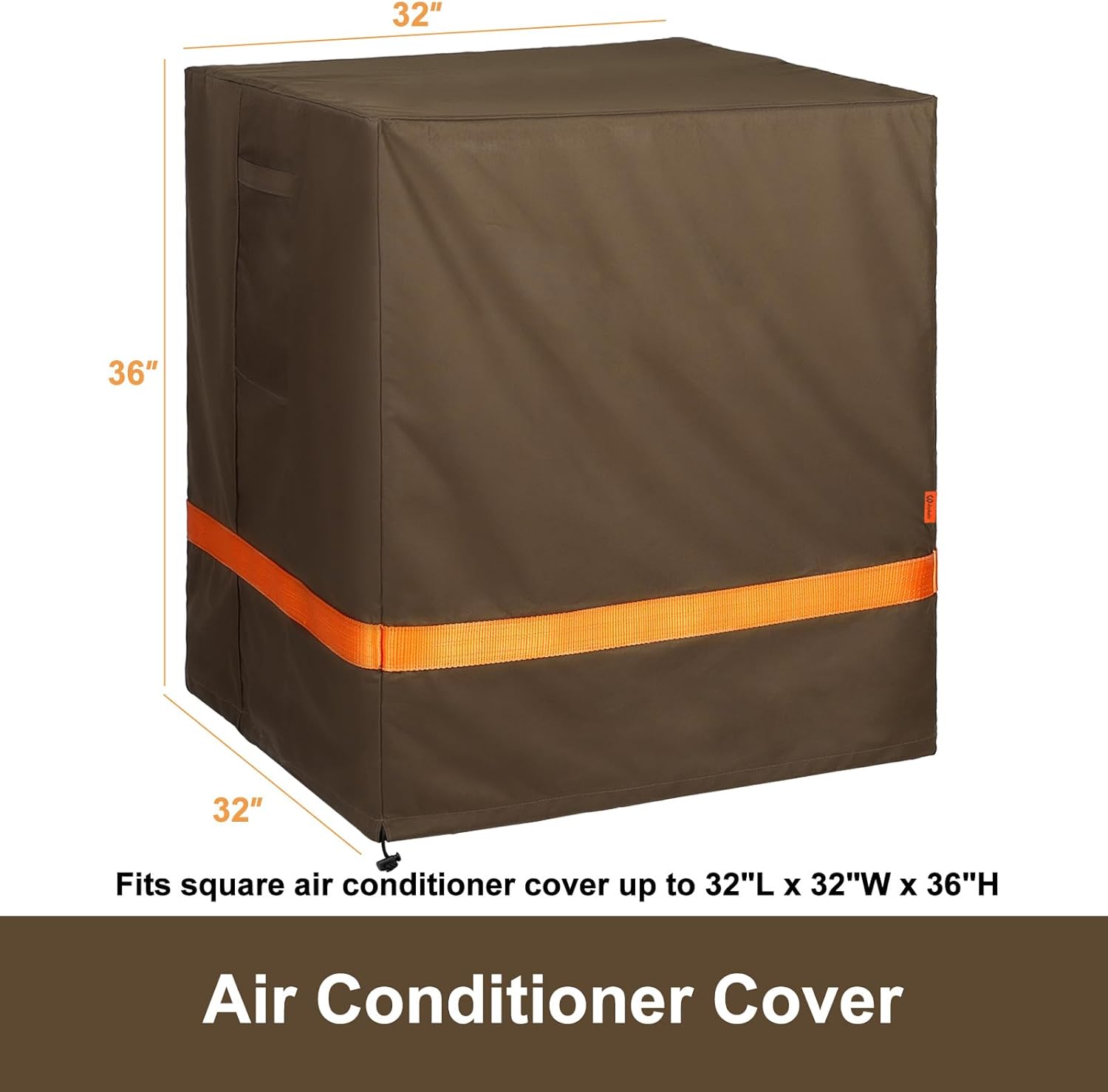 Joyhalo Cubierta de aire acondicionado, cubierta impermeable para unidad exterior, duradera 600D Oxford Ac cubre al aire libre con correas