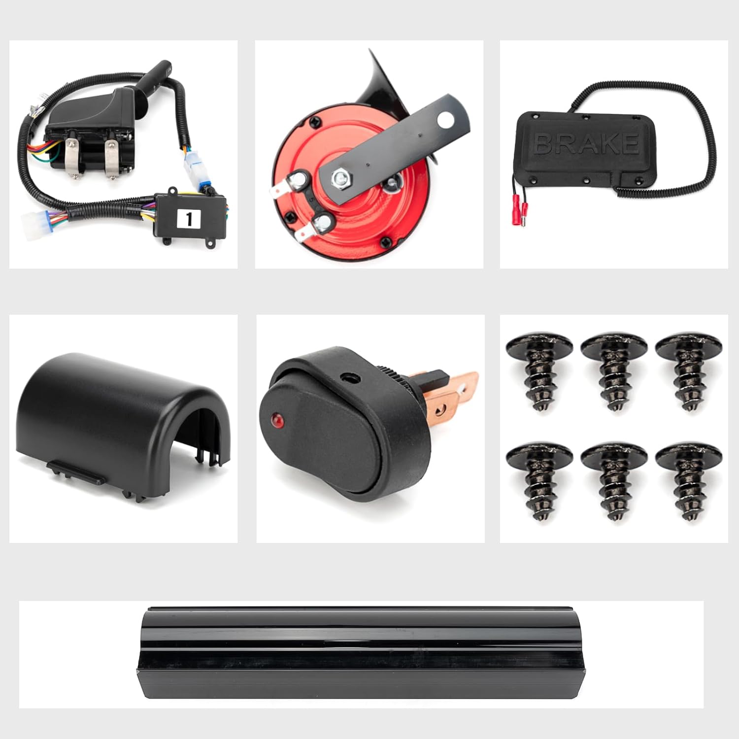 Deluxe Golf Cart LED Light Kit (12V) Compatible with Club Car Precedent 2004-Up, LED Headlight, Taillight with Turn Signals Hazard Light Switch,