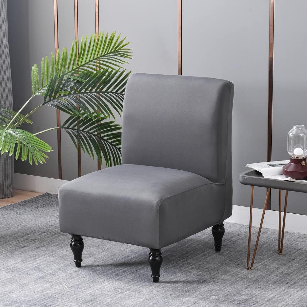 GOSTADY Funda elástica para silla sin brazos, lavable, funda protectora de muebles para silla sin brazos estampada extraíble para sala de estar,