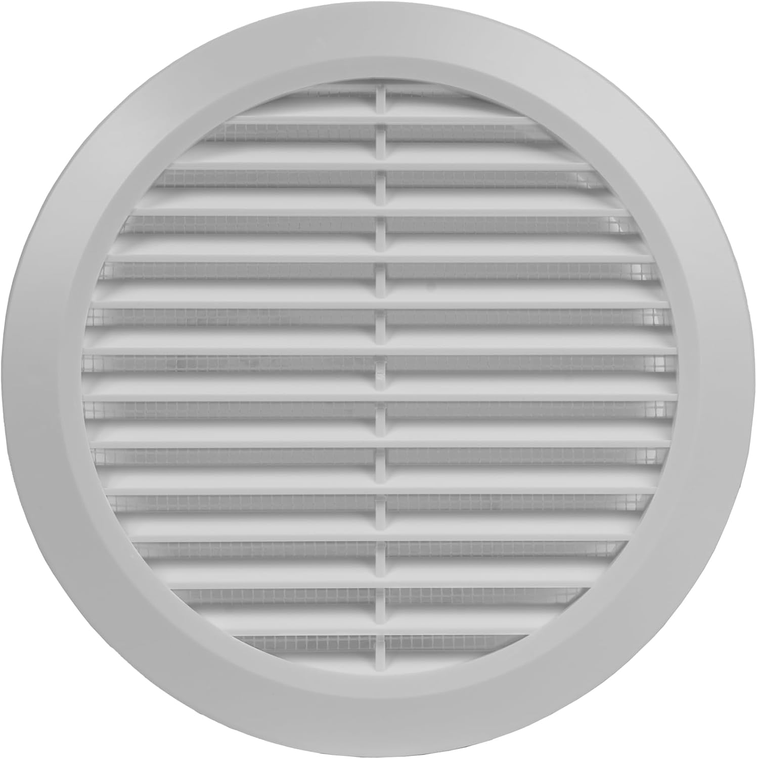 Ventilación redonda de plástico blanco de 6 pulgadas – Rejilla de ventilación de aire – Cubierta de rejilla – Malla de pantalla integrada – Cubierta