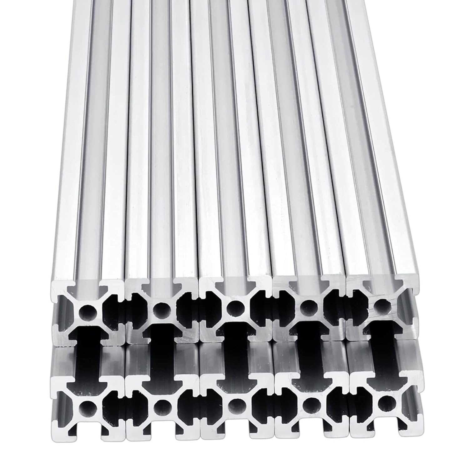 10 piezas de 59 pulgadas de extrusión de aluminio 2020, riel lineal anodizado con ranura en T, estándar europeo, para piezas de impresora 59inch y