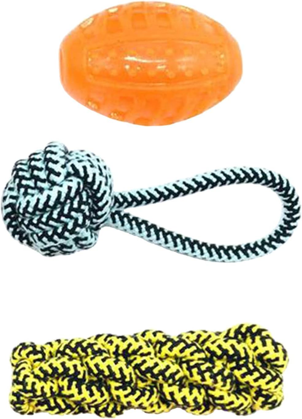 Leefasy 5 juguetes para masticar perros para mascotas, juguetes interactivos de bola de tira y afloja, cuerda para masticar cachorros, cuerdas de