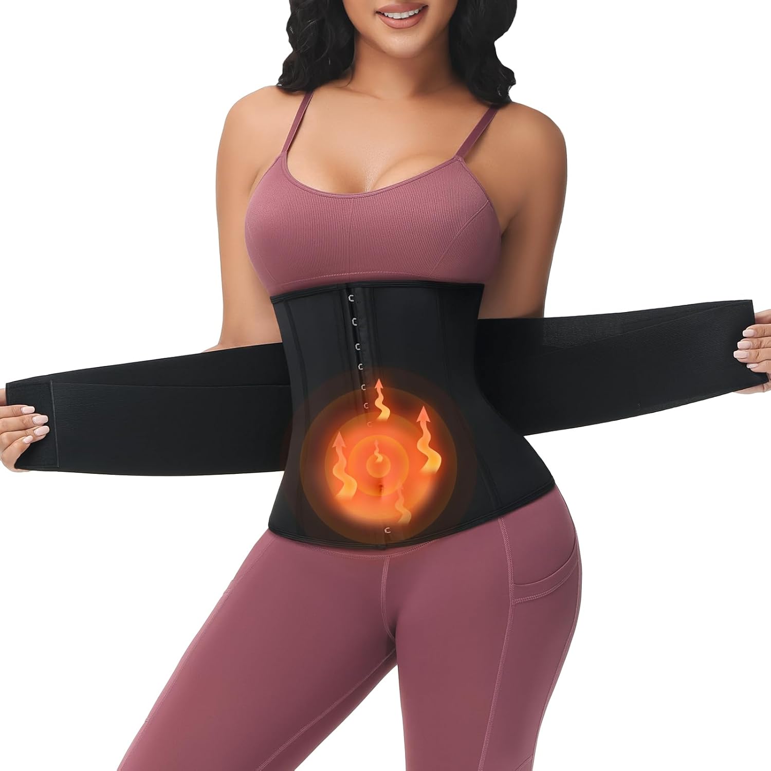 YADIFEN Corsé de entrenamiento de cintura para mujer, parte inferior del vientre, grasa, sudor, cintura, entrenamiento, moldeador de cuerpo
