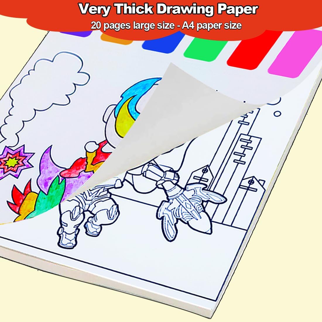 YXOTJHS Juegos de pintura de acuarela para niños, pintura grande con libros de agua, libros de acuarela para colorear para niños de 4 a 8 años,
