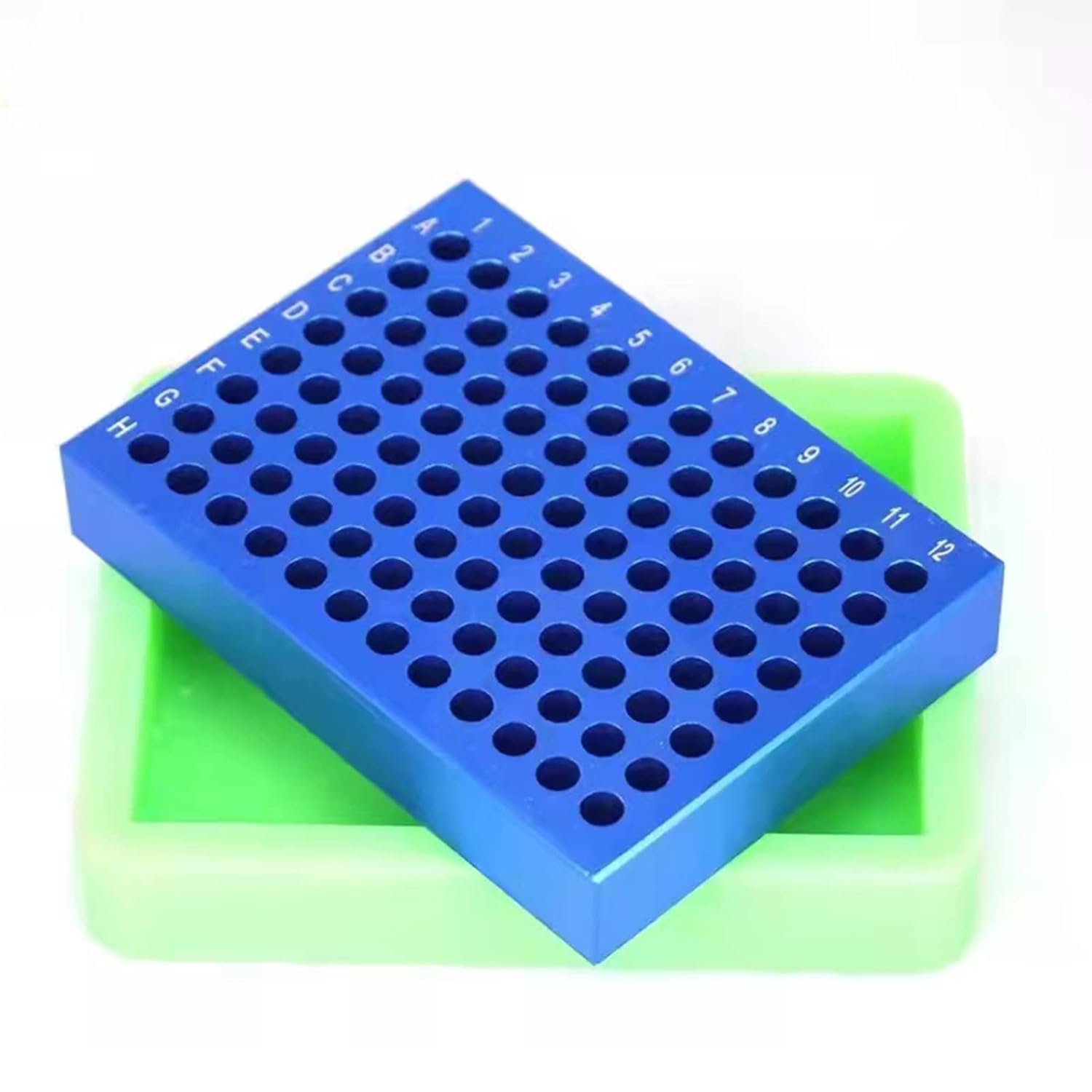 Bloque de enfriamiento de aluminio – Enfriador de placas PCR, 96 pozos para tubos de 0.2 mL, tiras o placas de 96 pocillos (96 pozos)