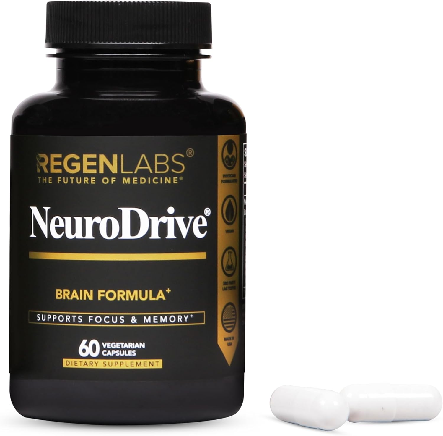 NeuroDrive – Suplemento avanzado de memoria y enfoque para el rendimiento cognitivo, apoyo cerebral con ingredientes naturales aprobados por