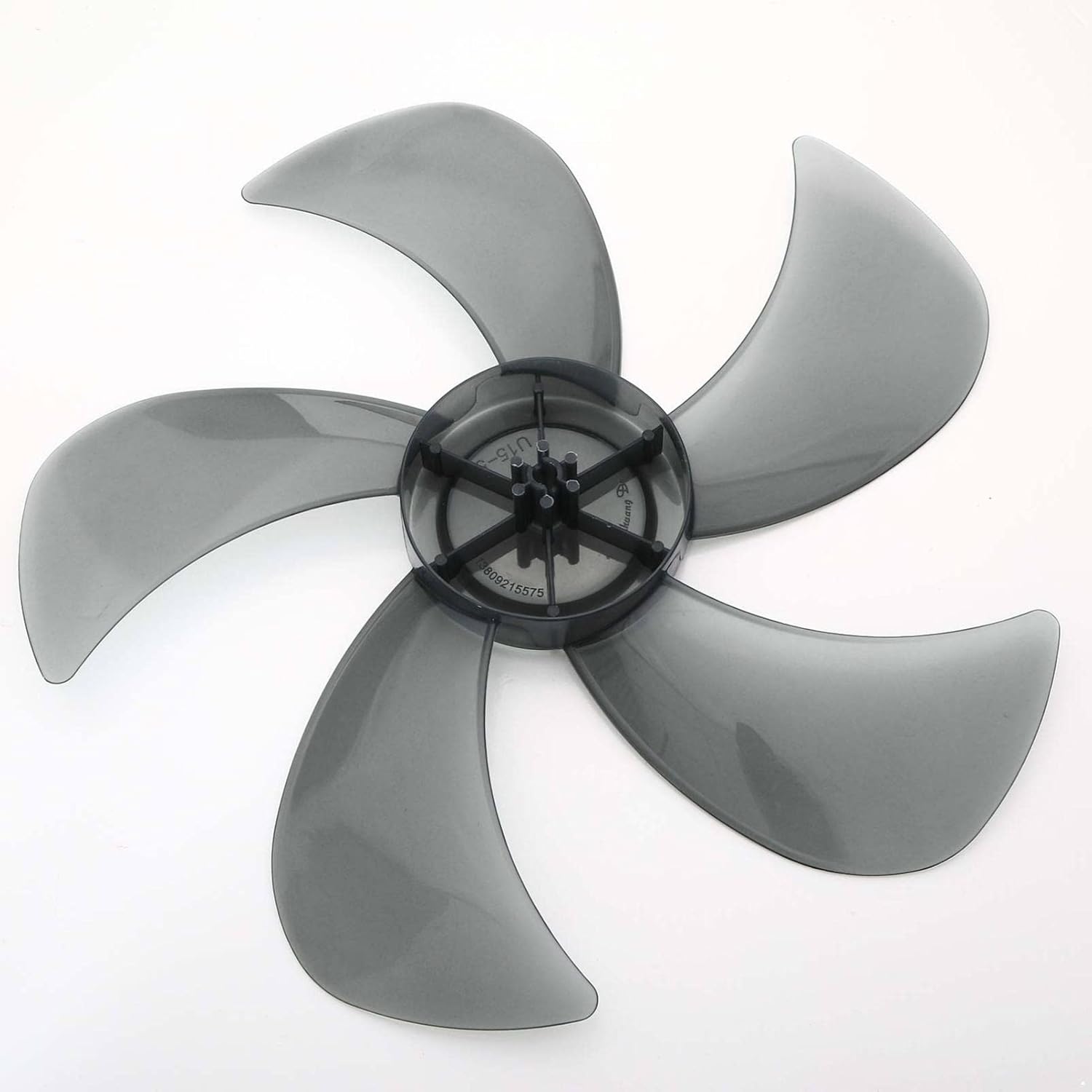 YOOJIA Hoja de ventilador silenciosa de plástico universal con cubierta de tuerca de repuesto para ventilador de pie ventilador de mesa gris #6 14