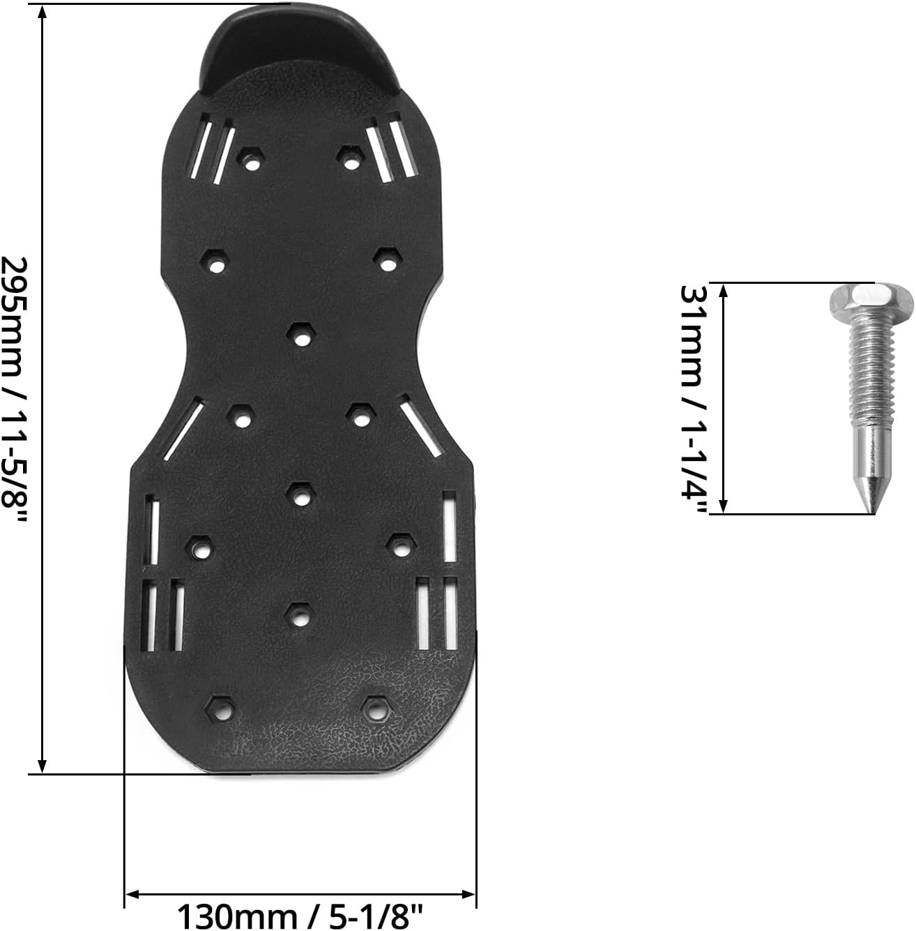 QWORK Zapatos Gunite con pinchos cortos de 34 pulgadas, perfectos para pisos epoxi, superposiciones, instalación de cubierta, color verde (par)