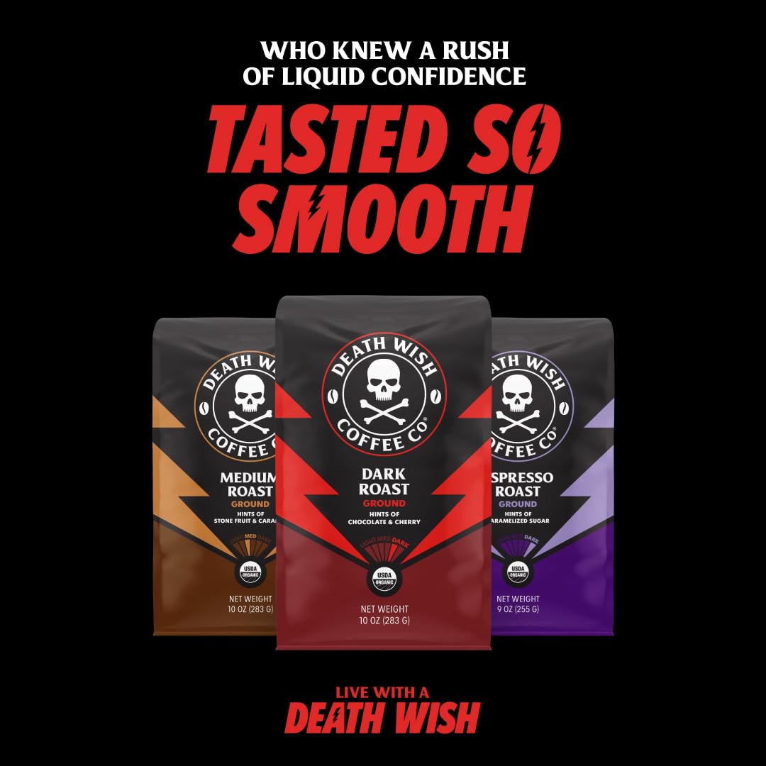 Death Wish Coffee – Cápsulas individuales – Cápsulas de café tostado oscuro, fabricadas con certificado orgánico USDA, extra de cafeína (chocolate