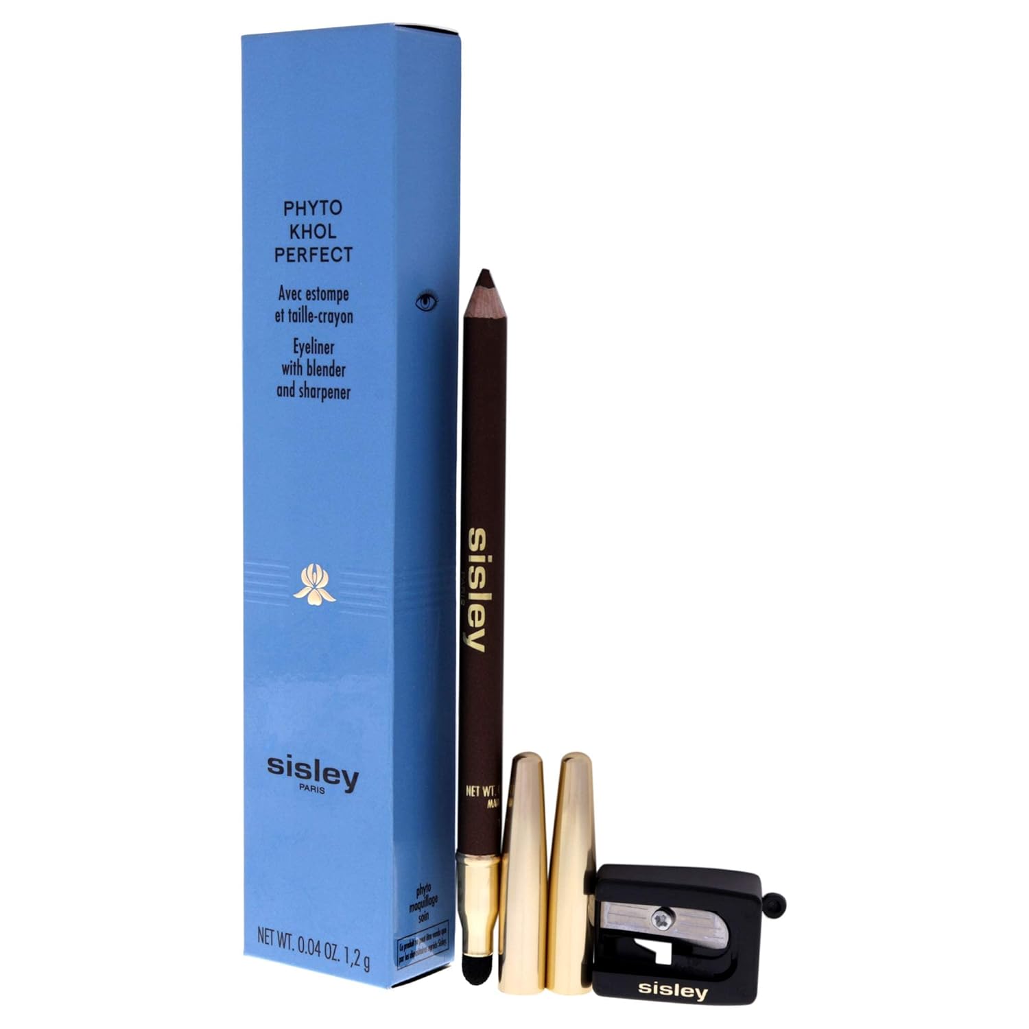 Phyto Khol Perfect Delineador de ojos con licuadora y sacapuntas, color marrón por Sisley para mujer, delineador de ojos de 0.04 onzas