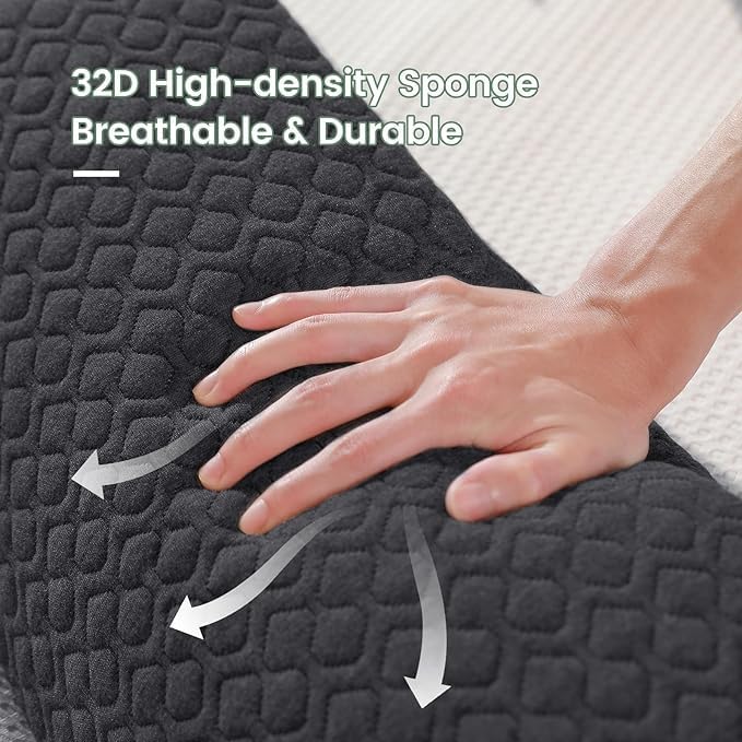 Cabecero de almohada de cuña con funda extraíble, relleno de espacio de cama (0-6 pulgadas), tamaño King (76 x 8 x 6 pulgadas) para dormir, almohada