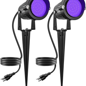 Proyector de Halloween de 15 W, luces LED negras, iluminación de paisaje, impermeable, luz negra al aire libre con enchufe de EE. UU. para fiesta de Proyector de Halloween de 15 W, luces LED negras, iluminación de paisaje, impermeable, luz negra al aire libre con enchufe de EE. UU. para fiesta de